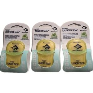 Sea to Summit Pocket Laundry Wash, 3 Packs Of 50 Travel Soap Leaves